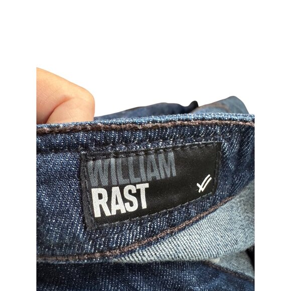 William Rast Baby Bootcut Jeans Size 31 Dark Wash Mid Rise Stretch Denim Women - Picture 3 of 6
